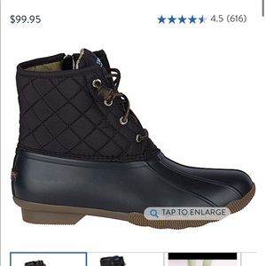 black sperry boots